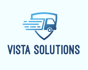 Blue Logistics Truck logo design