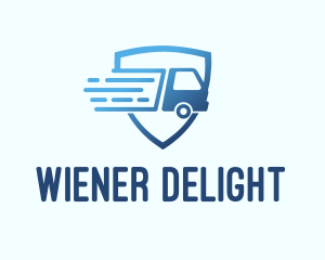 Blue Logistics Truck logo design