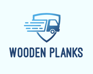 Blue Logistics Truck logo design