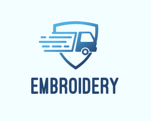 Blue Logistics Truck logo design