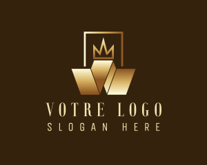 Letter W - Royal Geometric Letter W Crown logo design