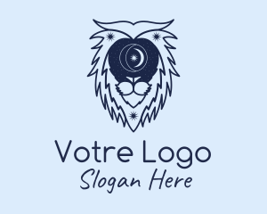 Space - Astral Zodiac Lion logo design