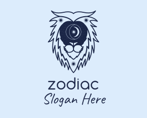 Astral Zodiac Lion logo design