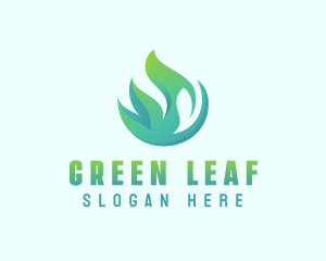 Natural Leaf Flame logo design