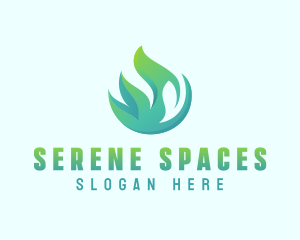 Natural Leaf Flame logo design