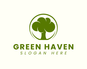 Green Tree Plant logo design