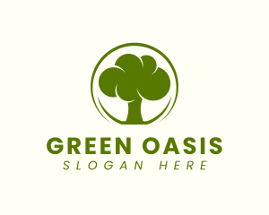 Green Tree Plant logo design