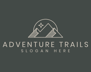 Mountain Hiking Star logo design