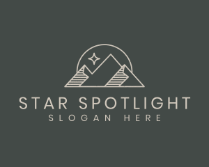 Mountain Hiking Star logo design