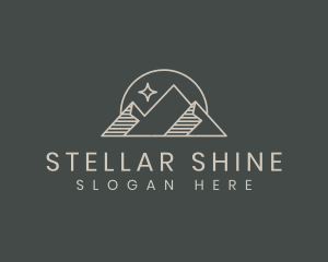 Mountain Hiking Star logo design