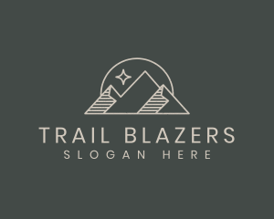 Mountain Hiking Star logo design