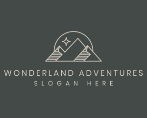 Mountain Hiking Star logo design