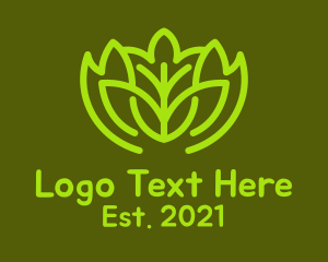 Symmetrical - Green Botanical Garden logo design