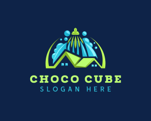 Cleaning - Roof Shower Bubble Clean logo design