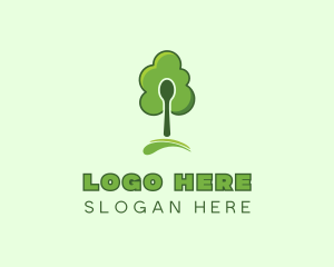 Forestry - Organic Spoon Tree logo design