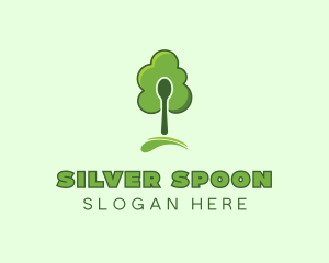 Organic Spoon Tree logo design