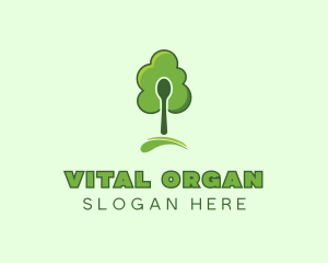 Organic Spoon Tree logo design