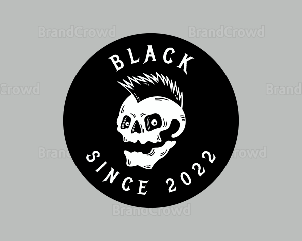 Rock Band Skull Tattoo Logo