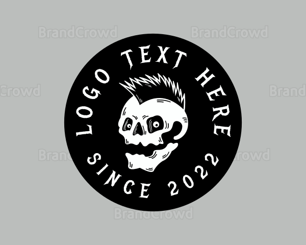Rock Band Skull Tattoo Logo