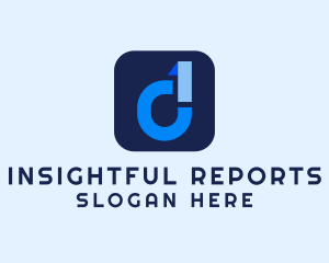 Report - File Manager App Letter D logo design