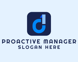 Manager - File Manager App Letter D logo design
