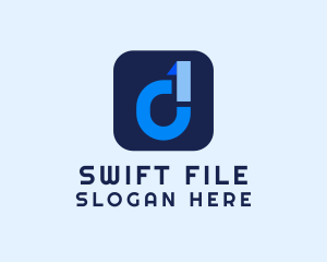 File - File Manager App Letter D logo design