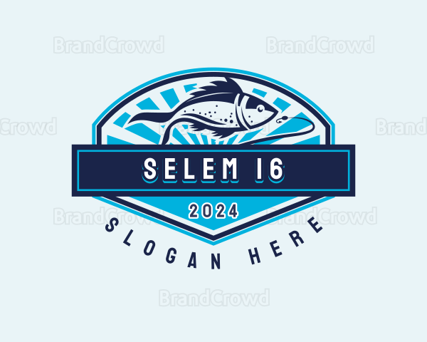 Fishing Hook Seafood Logo