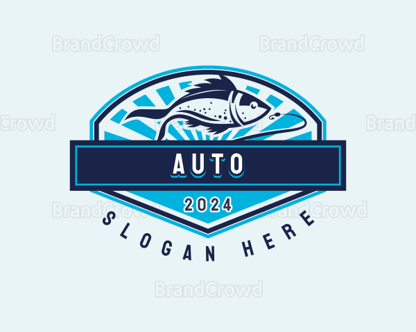 Fishing Hook Seafood Logo