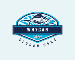 Fishing Hook Seafood Logo