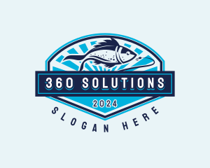 Fishing Hook Seafood logo design