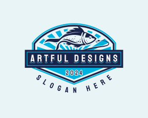 Fishing Hook Seafood logo design