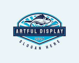 Fishing Hook Seafood logo design