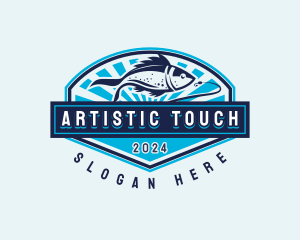 Fishing Hook Seafood logo design