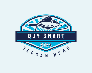 Fishing Hook Seafood logo design