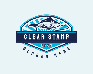 Fishing Hook Seafood logo design