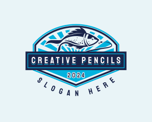 Fishing Hook Seafood logo design