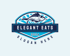 Fishing Hook Seafood logo design