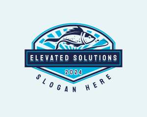 Fishing Hook Seafood logo design