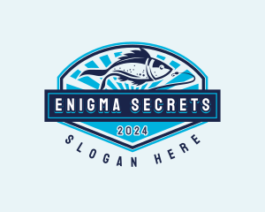 Fishing Hook Seafood logo design