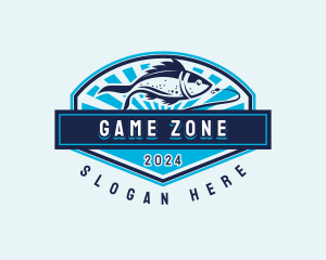 Fishing Hook Seafood logo design