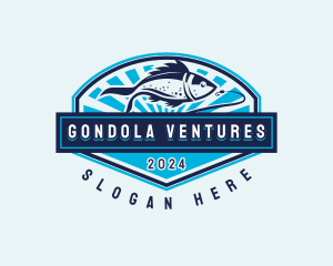 Fishing Hook Seafood logo design