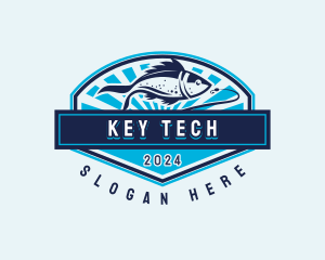 Fishing Hook Seafood logo design