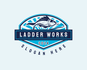 Fishing Hook Seafood logo design