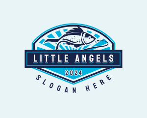 Fishing Hook Seafood logo design