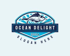 Seafood - Fishing Hook Seafood logo design