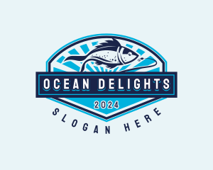 Seafood - Fishing Hook Seafood logo design