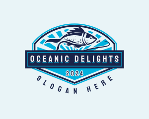 Fish - Fishing Hook Seafood logo design