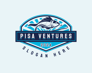 Fishing Hook Seafood logo design