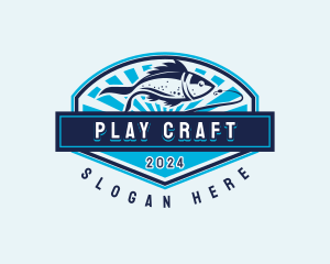 Fishing Hook Seafood logo design