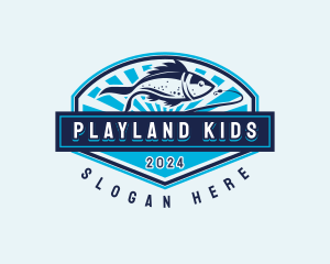 Fishing Hook Seafood logo design